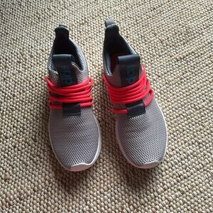 Adidas Cloud Foam Lite Racer coral and grey slip on sneakers - woman 8